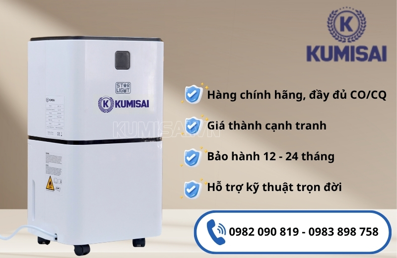Mua máy hút ẩm KMS 12A chính hãng tại Kumisai Việt Nam