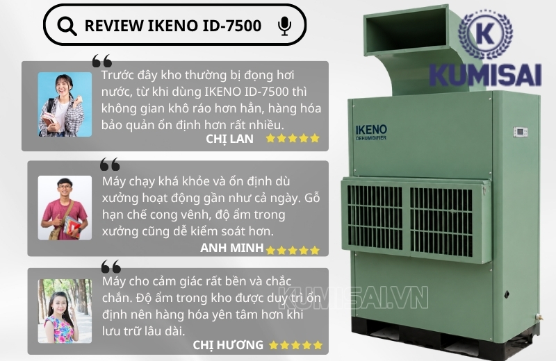 Người dùng đánh giá về máy hút ẩm IKENO ID-7500 Người dùng đánh giá về máy hút ẩm IKENO ID-7500