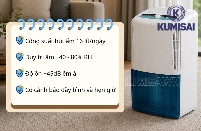Những lợi ích khi sử dụng máy hút ẩm FujiE HM-616EB