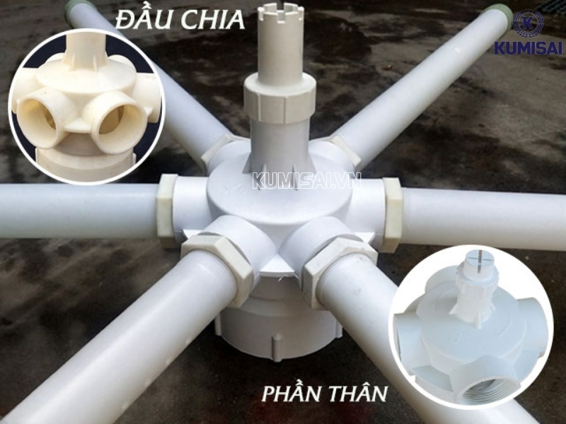Ống chia nước dùng để phân phối dòng nước đều lên tấm tản nhiệt