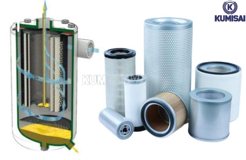 Bình tách dầu ở máy nén khí được phân thành nhiều loại