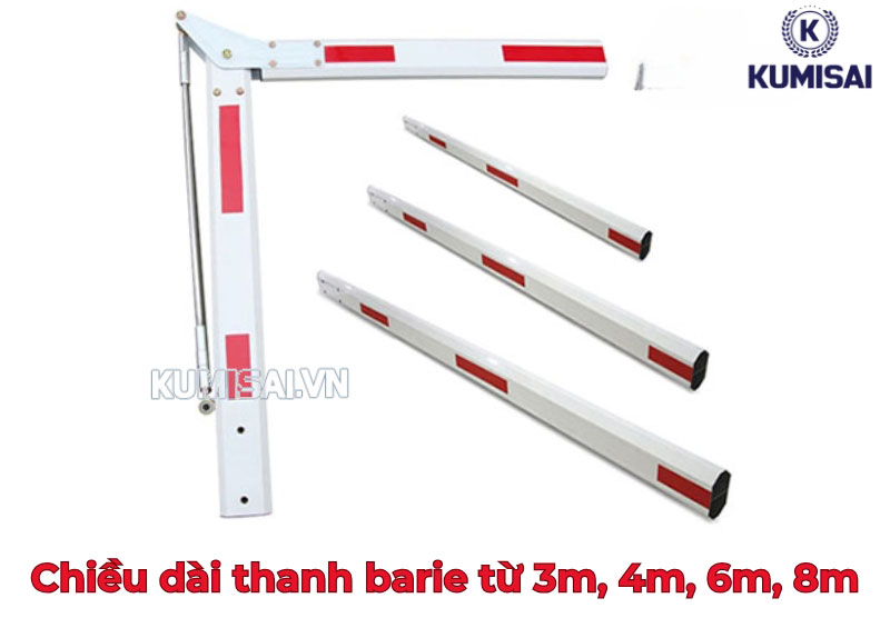 Thanh barie được phân loại theo độ dài Thanh barie được phân loại theo độ dài