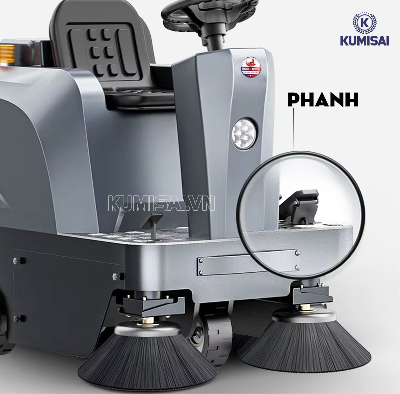 Phanh xe quét rác đảm bảo an toàn