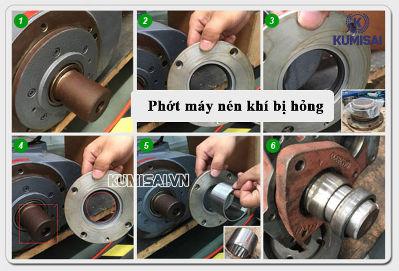 Phớt máy nén khí bị hỏng