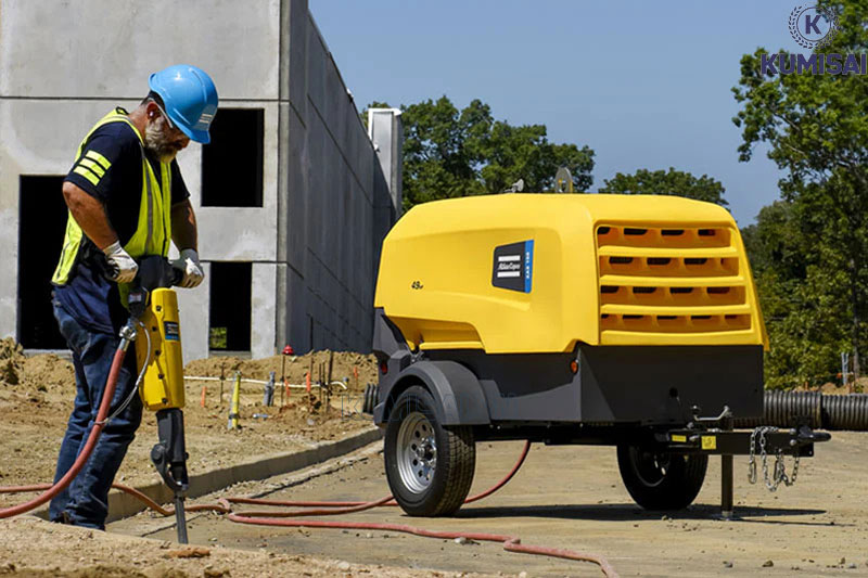 Dòng máy nén khí Atlas Copco di động tiện dụng