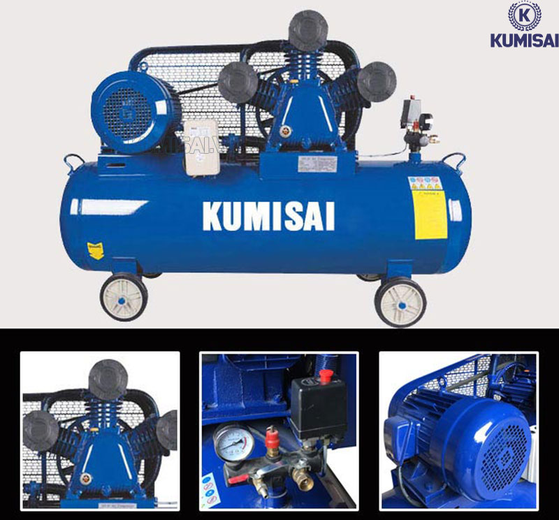Cấu tạo cơ bản của máy bơm khí nén Kumisai KMS-4200