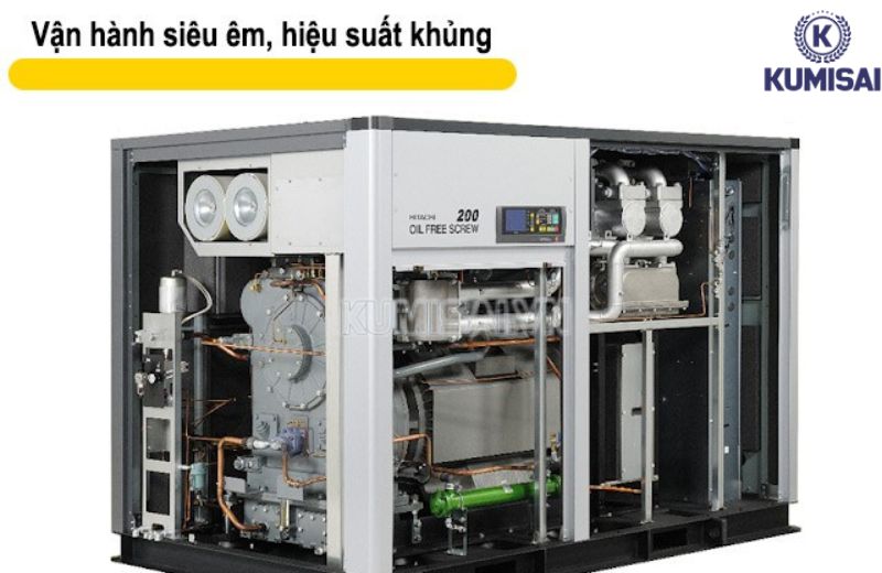 Máy nén khí xoắn ốc hiệu suất khủng, vận hành êm ái