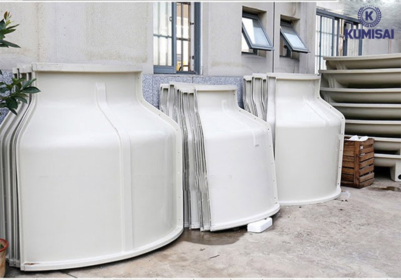 Vỏ tháp giải nhiệt khi chưa lắp ghép