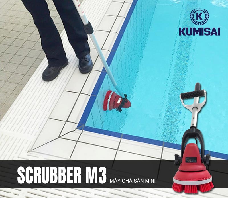 Motor Scrubber M3 kháng nước, vệ sinh bể bơi hiệu quả
