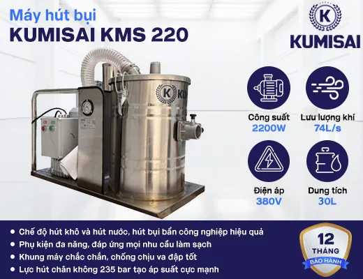 Máy hút bụi 3 pha Kumisai KMS 220 - 2