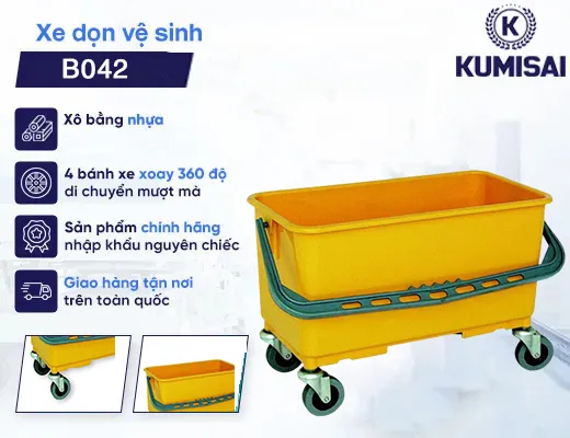 Xe đẩy dọn vệ sinh B042 - 2
