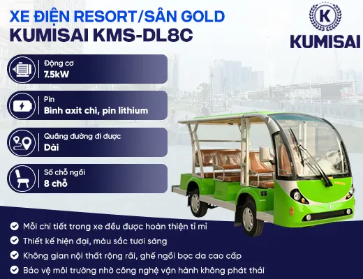Xe điện chở khách du lịch 8 chỗ Kumisai KMS-DL8C - 2