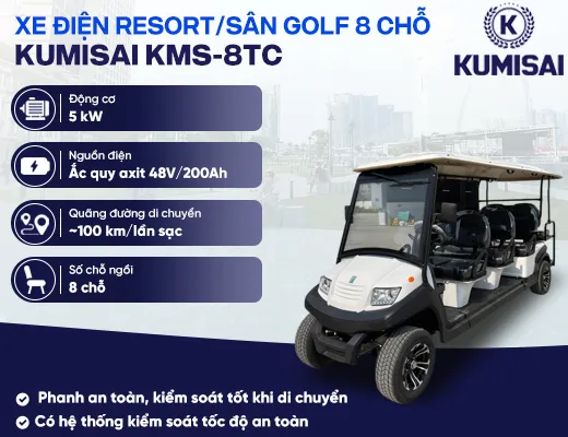 Xe Điện Resort/Sân Golf 8 chỗ Kumisai (Tiêu chuẩn) KMS-8TC - 2