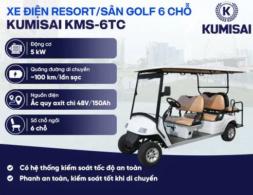 Xe Điện Resort/Sân Golf 6 chỗ Kumisai (Tiêu chuẩn) KMS-6TC - 2