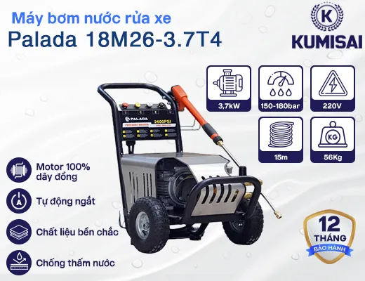 Máy rửa xe ô tô Palada 18M26-3.7T4 - 2