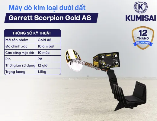 Máy dò kim loại dưới đất Garrett Scorpion Gold A8 - 2