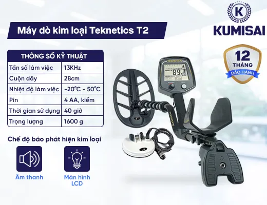 Máy dò kim loại lòng đất Teknetics T2 - 2