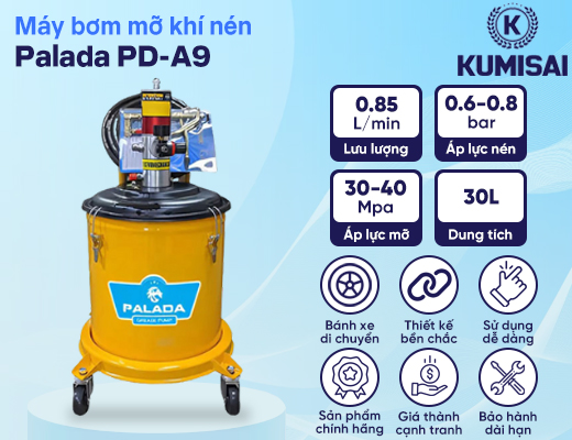 Máy bơm mỡ bò khí nén Palada PD-A9 - 2
