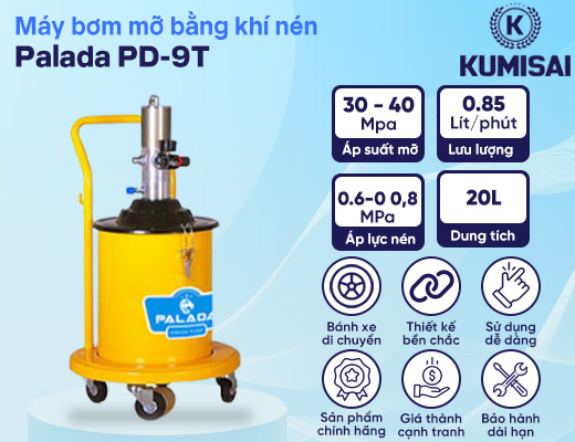 Máy bơm mỡ bằng khí nén Palada PD-9T - 2