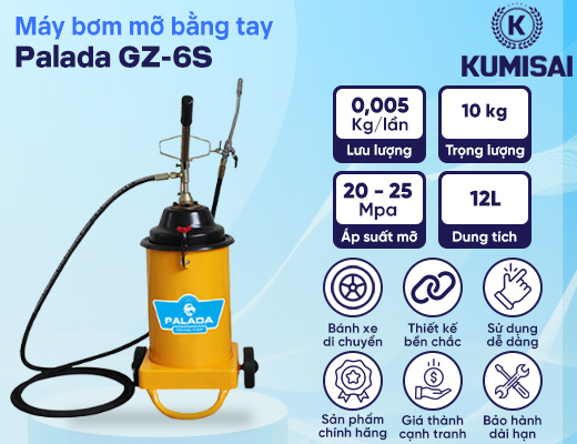 Máy bơm mỡ bằng tay Palada GZ-6S - 2