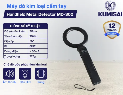 Máy dò kim loại Mini Handheld Metal Detector MD-300 - 2