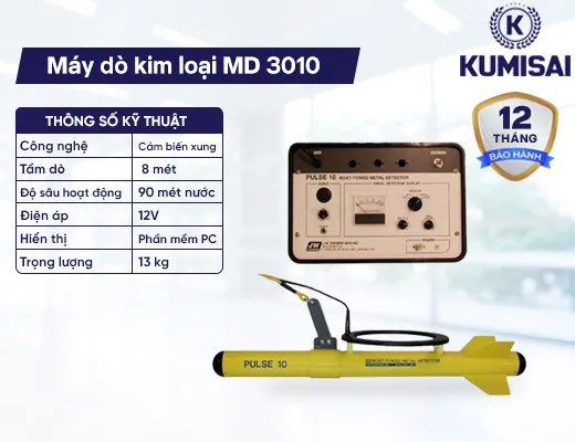 Máy dò kim loại dưới nước hàng đầu Pulse 10 Mỹ - 2