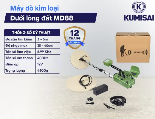Máy dò kim loại dưới lòng đất MD88 - 2