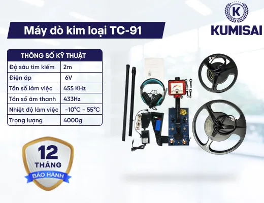 Máy dò kim loại độ sâu 2m TC-91 - 2