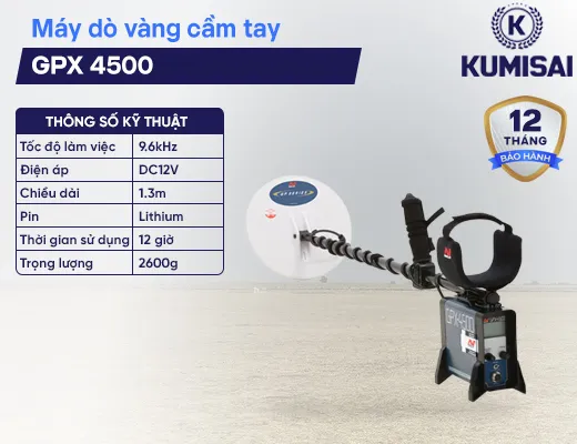 Máy dò vàng công nghiệp cầm tay GPX 4500 - 2