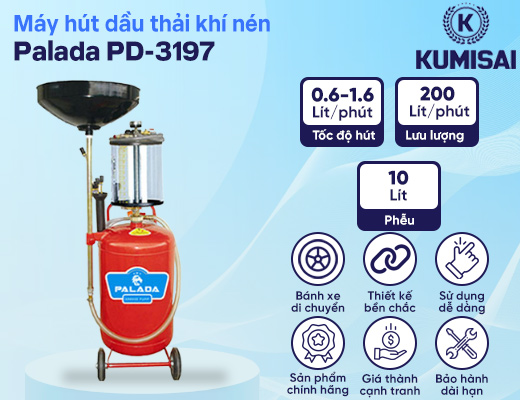 Máy hút dầu thải dùng khí nén Palada PD-3197 - 2