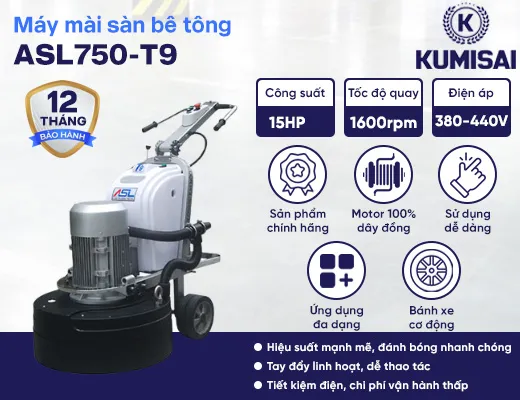 Máy mài sàn bê tông ASL750-T9 - 2