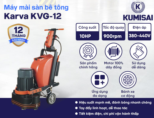 Máy mài sàn bê tông Karva KVG-12 - 2
