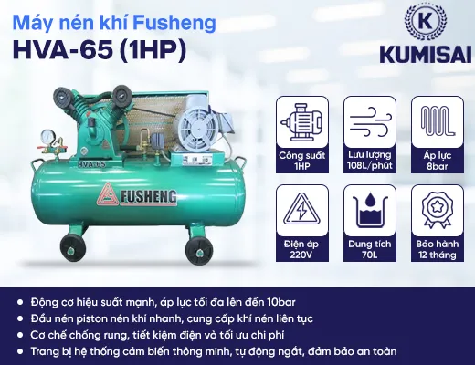 Máy nén khí Fusheng HVA-65 (1HP) - 2