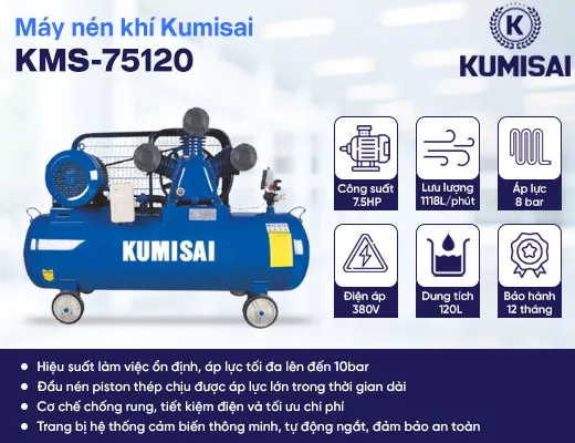 Máy nén khí Kumisai KMS-75120 - 2