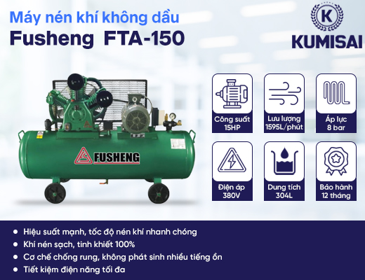 Máy nén khí không dầu Fusheng FTA-150 - 2