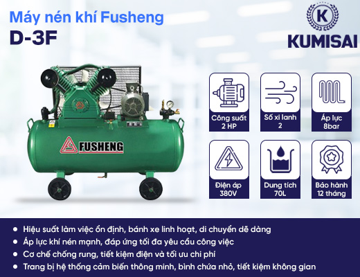 Máy nén khí piston Fusheng D-3F - 2