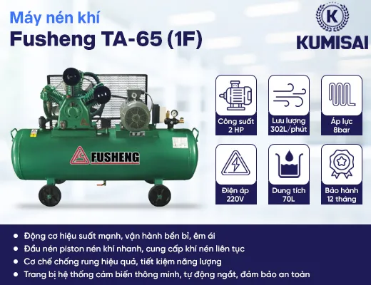Máy nén khí piston Fusheng TA-65 (1F) - 2