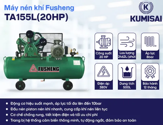 Máy nén khí piston Fusheng TA155L(20HP) - 2