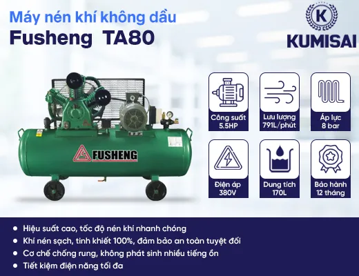 Máy nén khí piston Fusheng TA80 - 2