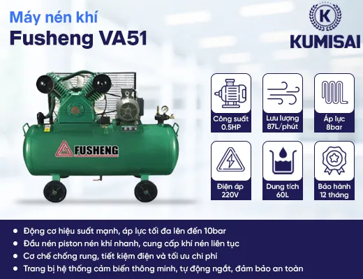 Máy nén khí piston Fusheng VA51 - 2