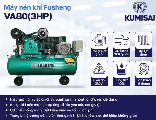 Máy nén khí piston Fusheng VA80(3HP) - 2
