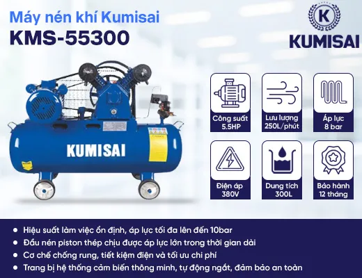 Máy nén không khí Kumisai KMS-55300 - 2
