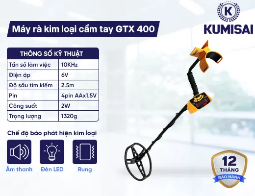 Máy dò kim loại cầm tay GTX 400 - 2