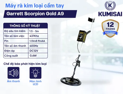 Máy rà kim loại cầm tay Garrett Scorpion Gold A9 - 2