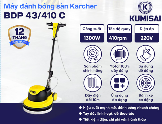 Máy đánh bóng sàn Karcher BDP 43/410 C - 2