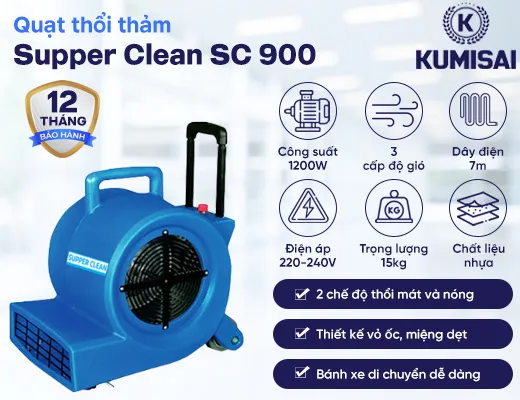 Quạt sấy thảm Supper Clean SC 900 - 2