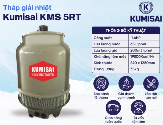 Tháp giải nhiệt chính hãng Kumisai KMS 5RT - 2