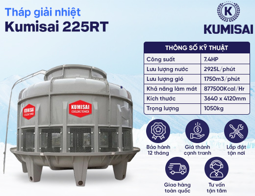 Tháp giải nhiệt nước Kumisai 225RT - 2