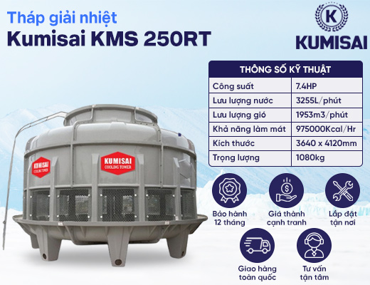 Tháp giải nhiệt nước Kumisai KMS 250RT - 2