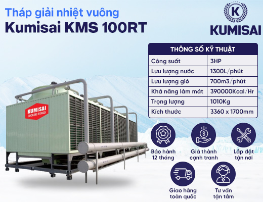 Tháp giải nhiệt vuông Kumisai KMS 100RT - 2